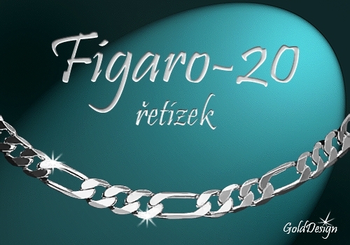 Figaro 20 řetízek stříbřený